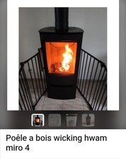 poêle à bois hwam miro4  en fonte article peu servi 