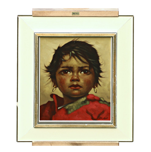 Portrait garçon huile - d’un,