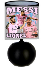Lampe de chevet noir en Céramique Foot Messi Lionel.