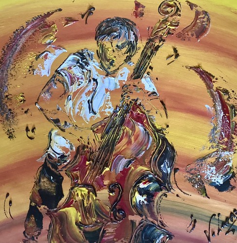 Tableau contrebasse jazz - tableau,