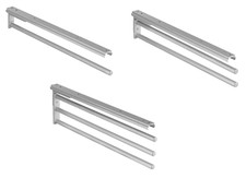 Porte serviette salle de bain Argent Porte-Serviette Coulissant Pivotant Résumé