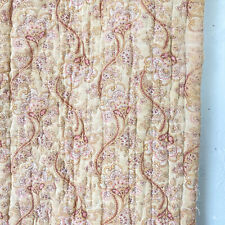 Paisley floral antique Vintage French boutis quilt Provence 1830 hand stitched 