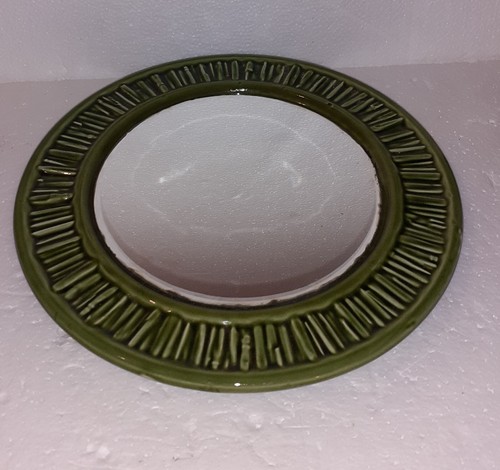 Rare miroir rond ceramique - miroir,