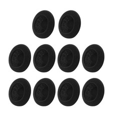 10pcs Noir doux Sponge Ear Coussinets pour casque audio 50mm diamètre extérieur