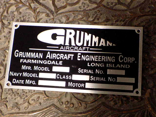 Plaque données avion - plaque, d'avion
