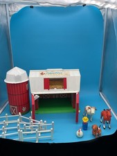 1986 Fisher Price Little People Play Family Farm Set Vintage Barn "MOO"-15 Piece