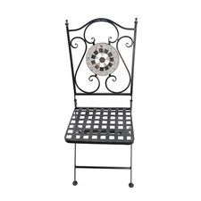 Chaise de Jardin en Fer Mosaïque Balcon Pliante Métal Neuf