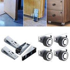 Lot de 4 roulettes de rechange pour portail en bois