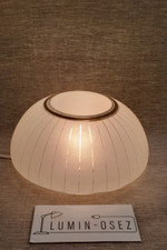 PLAFONNIER APPLIQUE VINTAGE EN VERRE OURSIN, DEMI LUNE- CIRCA 1960