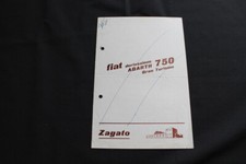 Extra Rare Zagato Fiat Abarth 750 GT 1958 1959 Brochure Brochure