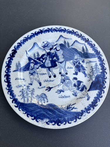 Assiette porcelaine bleu - , blanc