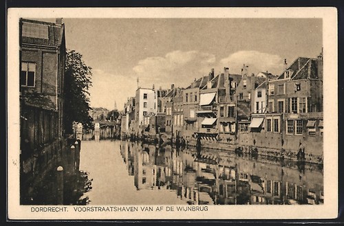 Carte postale dordrecht port - carte, dordrecht,