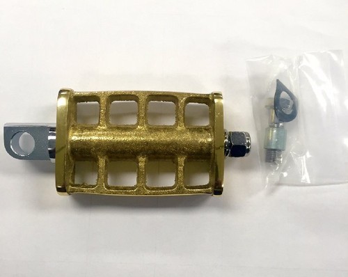 Brass kicker pedal custom - brass,