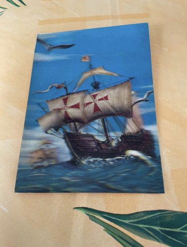 Carte postale relief bateau - postale, 3d