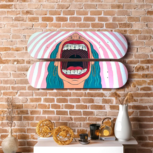 Planche roulettes murale en - planche,