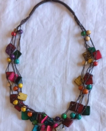 Collier fantaisie multicolore