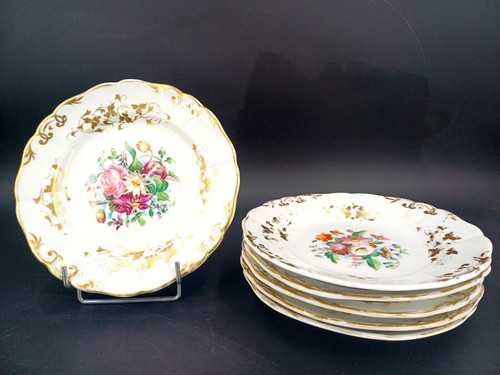 Lot assiettes fleurs - de,