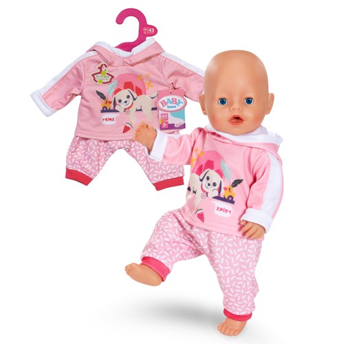 Baby born pink jogging suit - born,