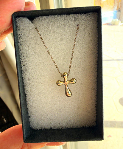 Tiffany silver cross - &,