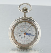 Montre Boussole oversized Pocket watch  tachymeter Chronograph with Compass 1920