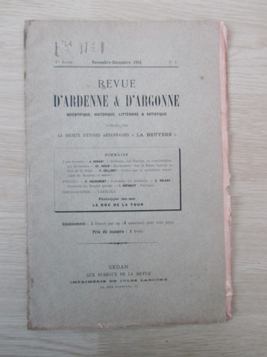 Revue ardenne d argonne - d'ardenne, d'argonne
