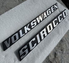 Rear emblem badge set, OE METAL 1975 VW Volkswagen Scirocco 531 853 687 AD