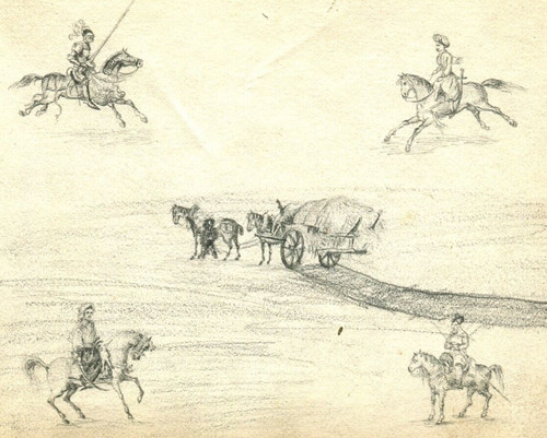 Cavalier cheval people charrue - people,