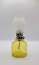 Oil/Oil Lamp, Yellow Glass Vase, Opaque Globe Tube, Functional, 20th Century
