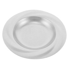  Assiette à pâtes en métal : Assiette ronde en acier inoxydable pour salades,