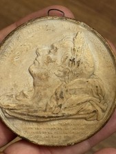 19th Century Plaster Medallion Commemorative of Napoleon's Return of the Ashes 1840