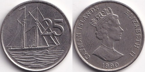Cents 1990 iles - 25, caimans
