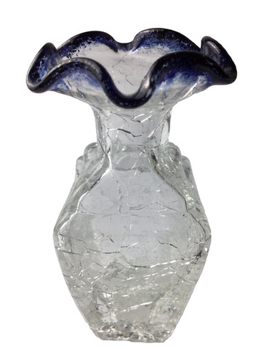 Vase verre craquelé - vase, en