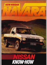 1985-86 NISSAN NAVARA Range Australian Brochure PICKUP KING CAB DUAL CAB 4x2 4x4