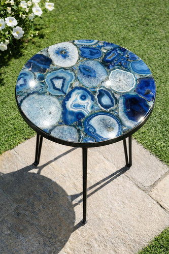 Table luxe agate bleue - en,