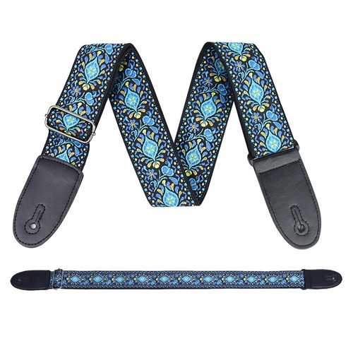 Sangle guitare bleu - de,