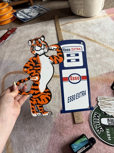Porcelain esso tiger and - tiger,