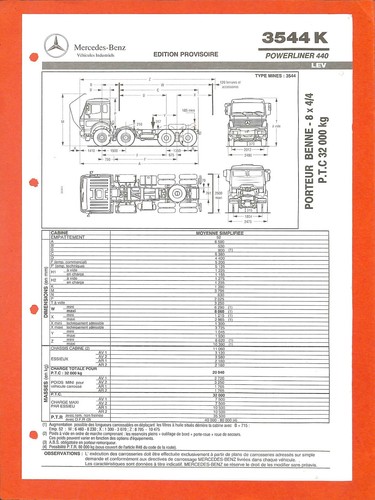 Mercedes trucks 3544 k - mercedes,
