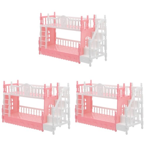 3pcs pink miniature doll - 3pcs, house