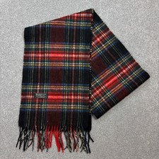 Burberry London Scarf 66x10 Inches Black Nova Check 100% Lambswool Made England