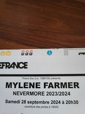 je vends deux places pour le stade de France pour aller voire Mylene Farmer