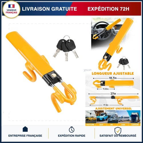 Antivol volant voiture barre - antivol,
