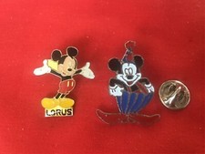 pins MICKEY clown et LORUS montre DISNEY PARIS minnie dessin anime film USA