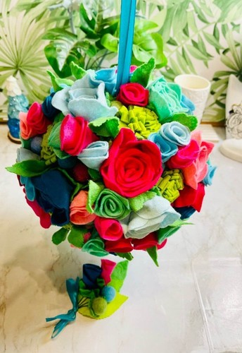 Bouquet fleurs feutrine - fleurs,