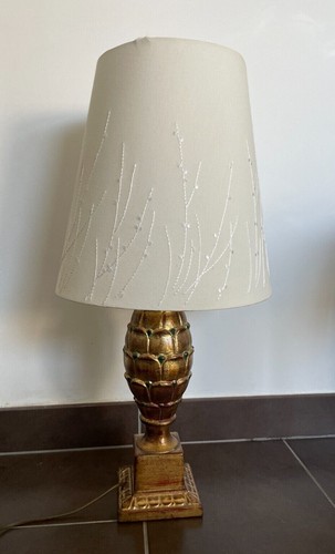 Lampe dauphin bois venitien - bois,