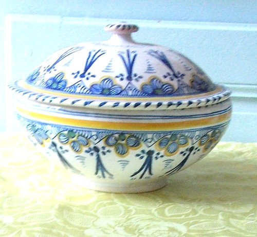 Soupiere faience decors - faience,