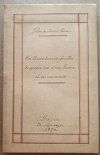 ANTIQUE BOOK - Jules de Saint-Genois - Blankets and sheets of guards 1874