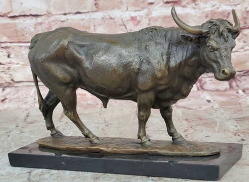 Sculpture bronze vache - de,