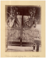 China, Boxer, Shanghai, Loung-Nha Temple, Interior vintage albumen print from Vi