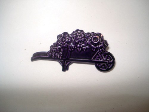 Broche vintage brouette jardin - broche,