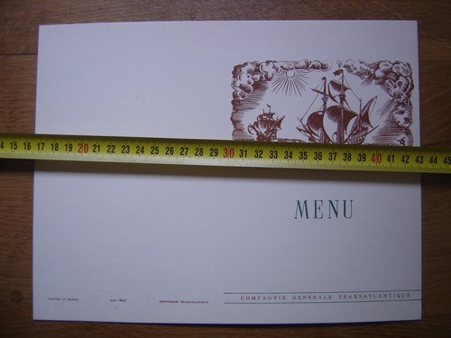 Novembre 1954 menu cgt - novembre,